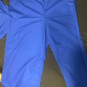 Cherokee Unisex 6 pocket draw string blue scrub pants